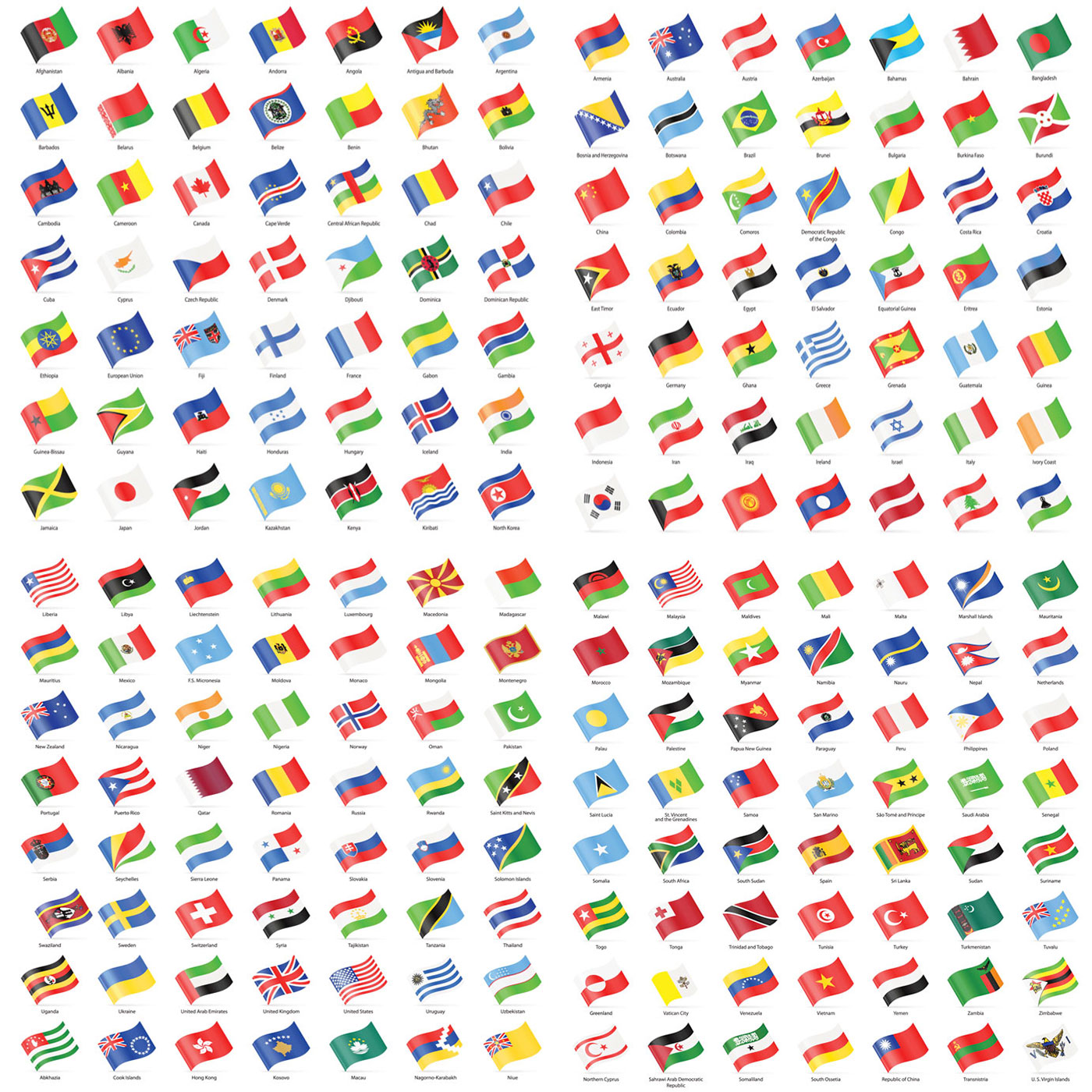 Vlaggen van alle landen