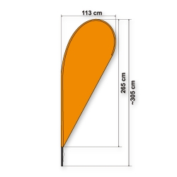 Beachvlag Large model C