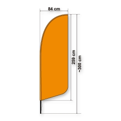 Beachvlag Medium model A