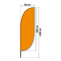 Beachvlag Medium model B