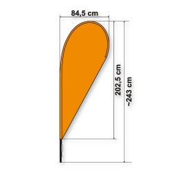 Beachvlag Medium model C