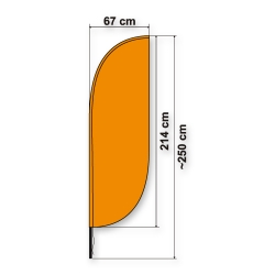 Beachvlag Small model B