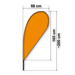 Beachvlag Small model C